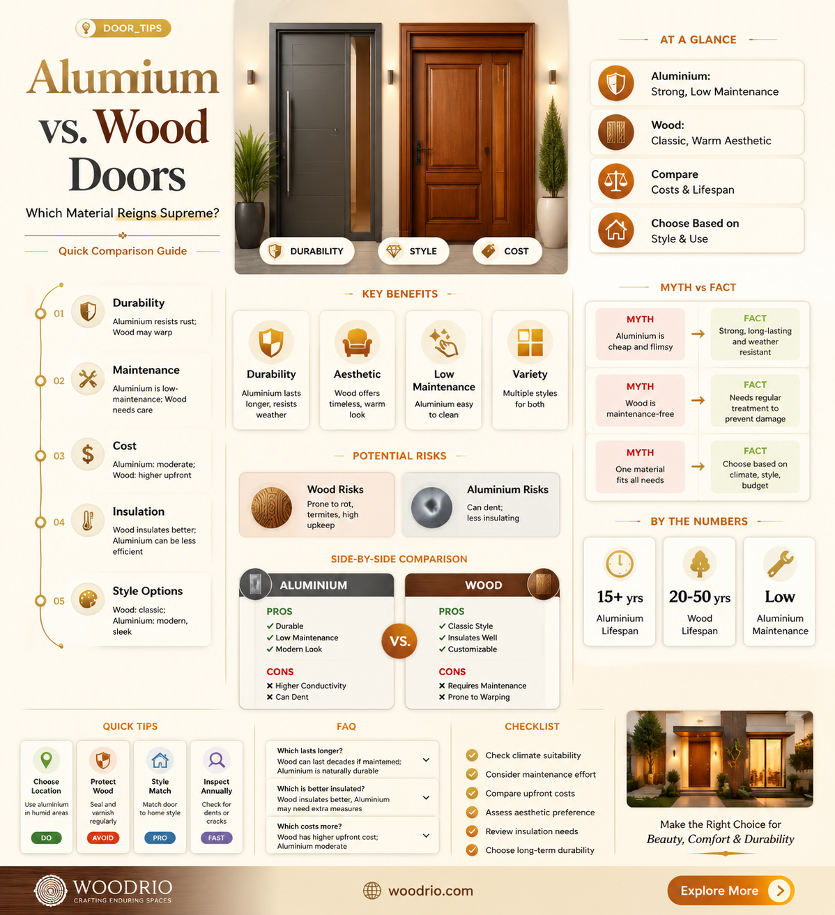 are aluminium doors better than wood