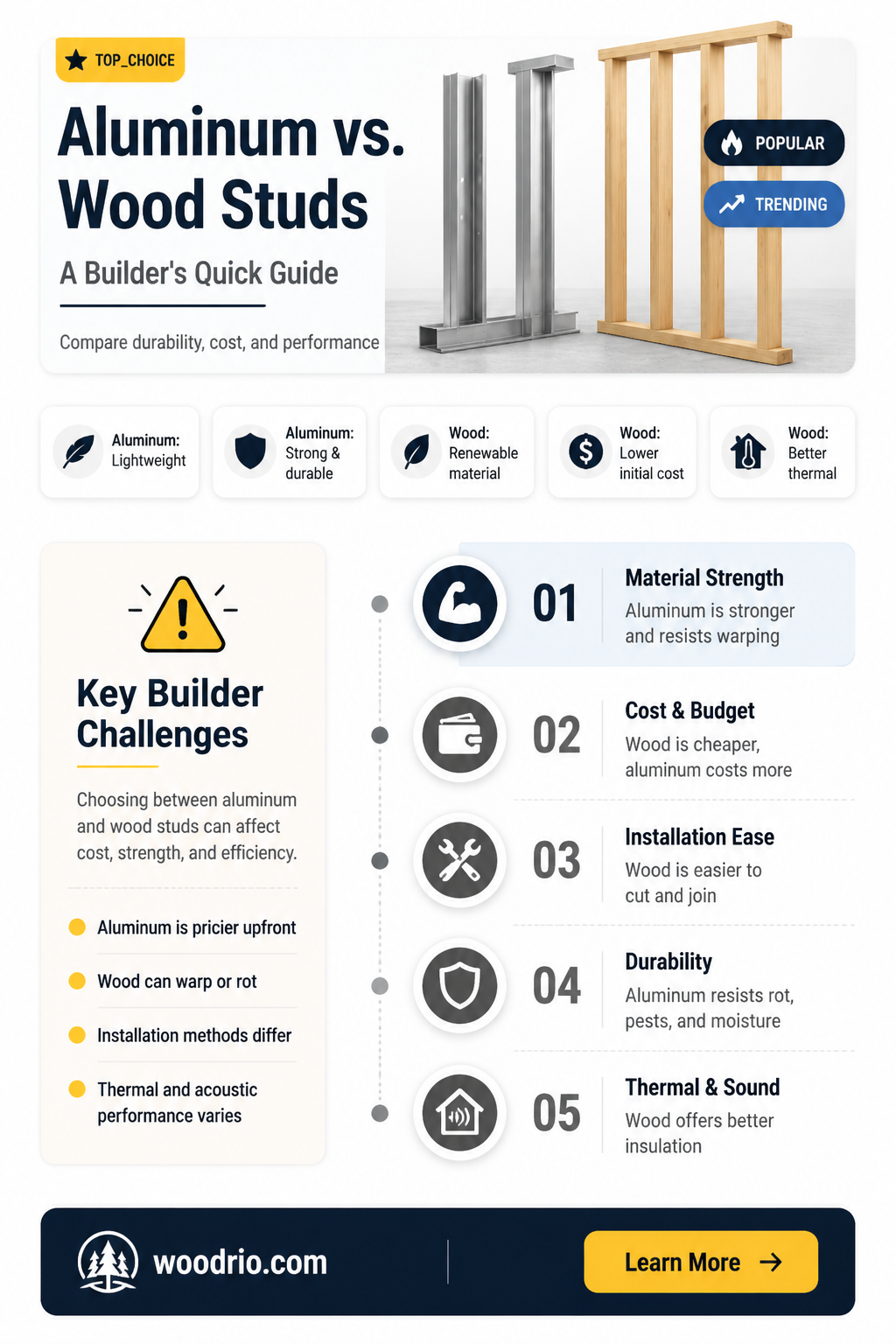 are aluminum studs as good as wood