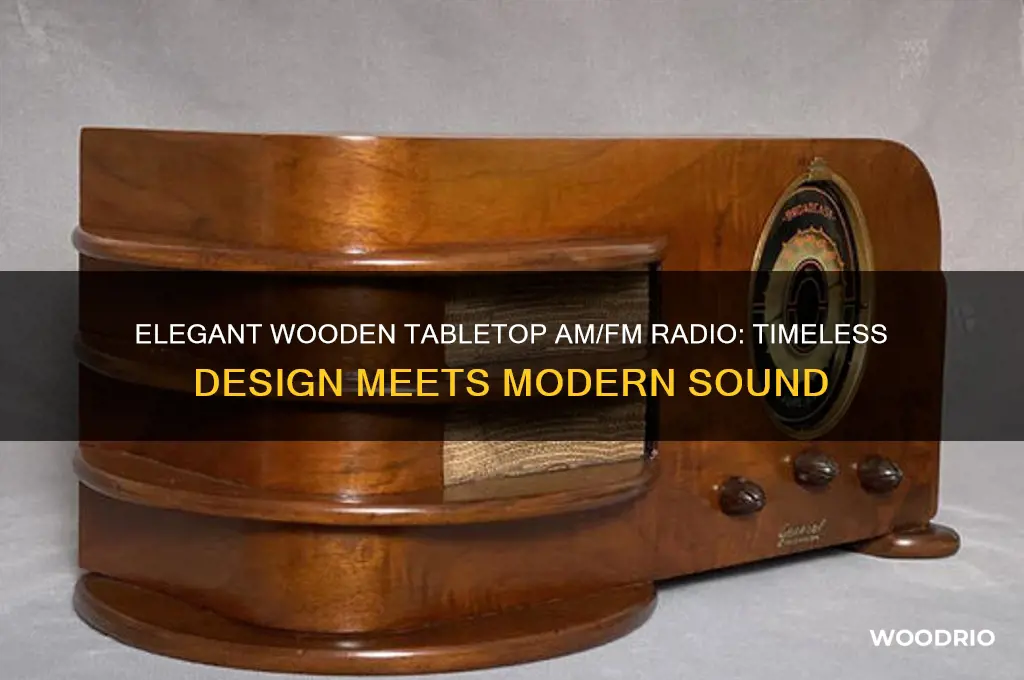 am fm table top wooden r