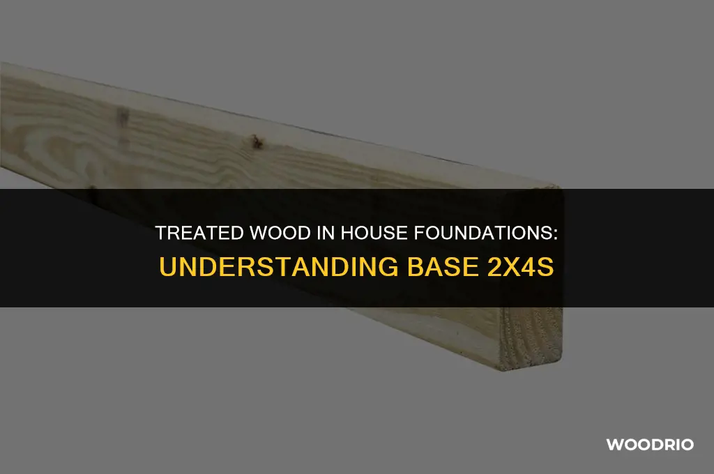 are base 2x4s in a house foundation treated wood