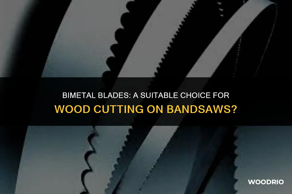 are bimetal blades ok for cutting wood on bandsaw