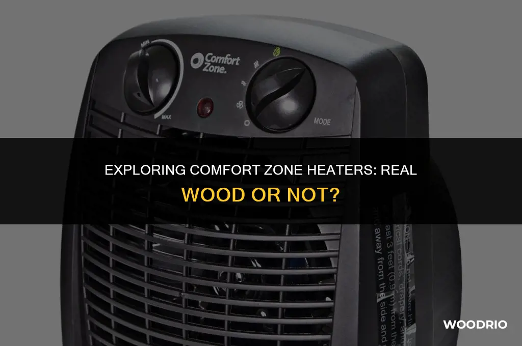 are comfort zone wood electric heaters made of real wood