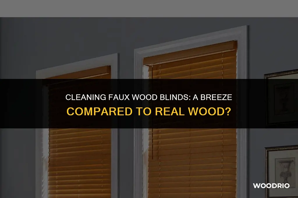 are faux wood blinds easier to clean than wood