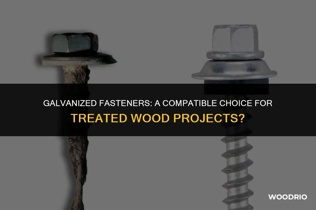 are galvanized fasteners compatible with treated wood
