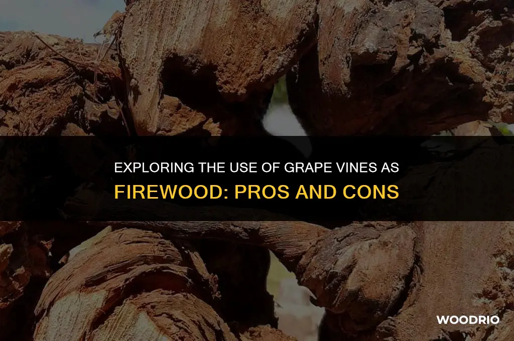 are grape vines good for fire wood