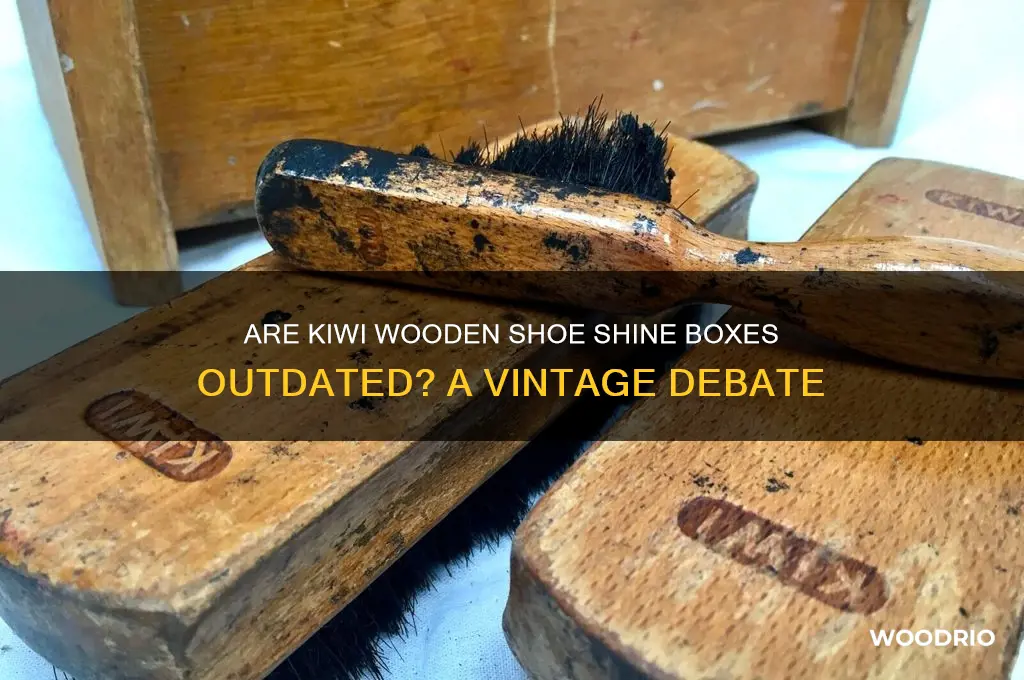 are kiwi wooden shoe shine boxes old