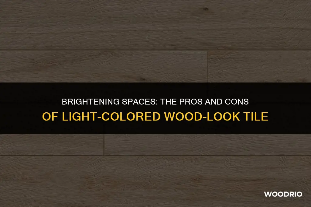 are light colors a good choice for wood look tile