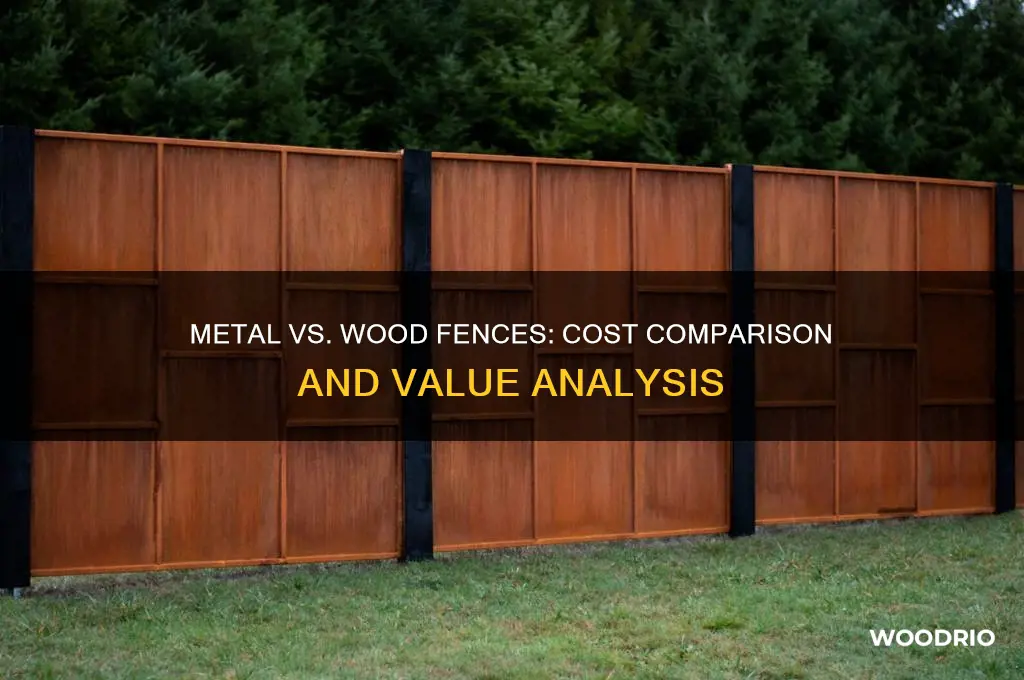 are metal fences more expensive than wood