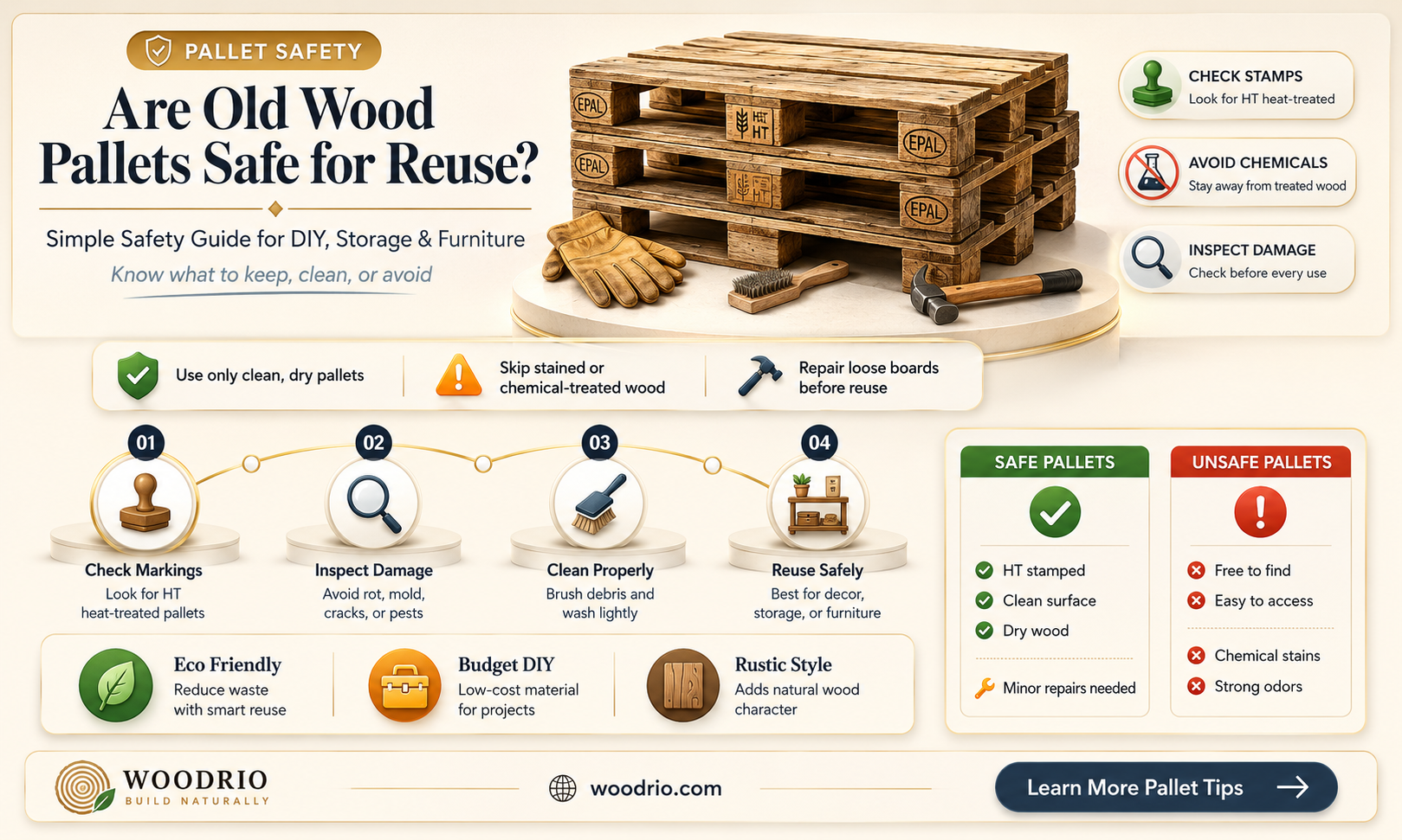 are old wood pallets safe