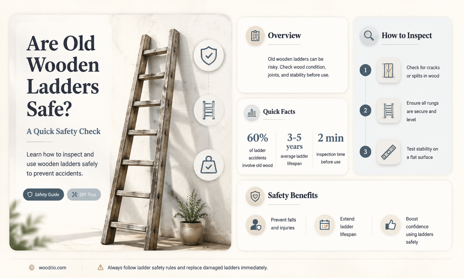 are old wooden ladders safe