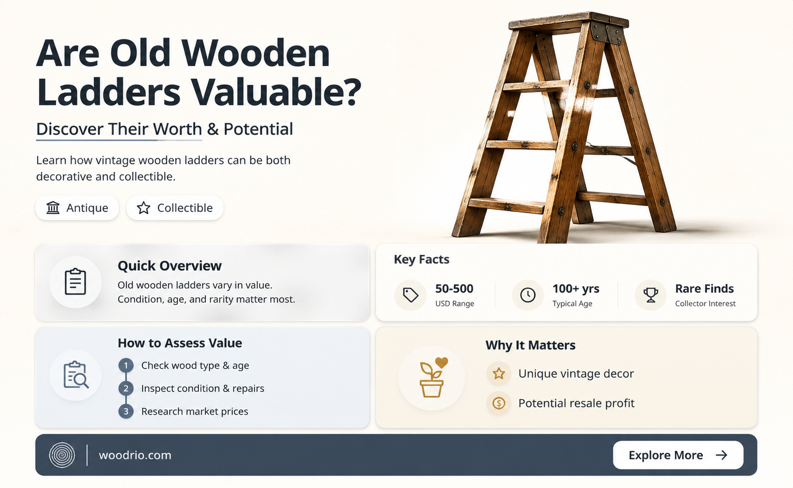 are old wooden ladders worth anything