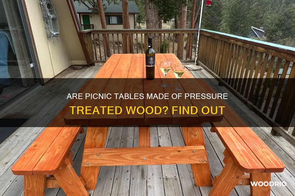 are picnic tables made of pressure treated wood