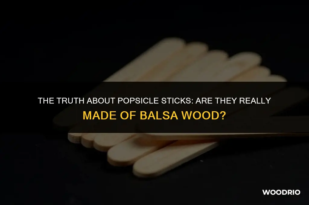 are popsicle sticks made of balsa wood