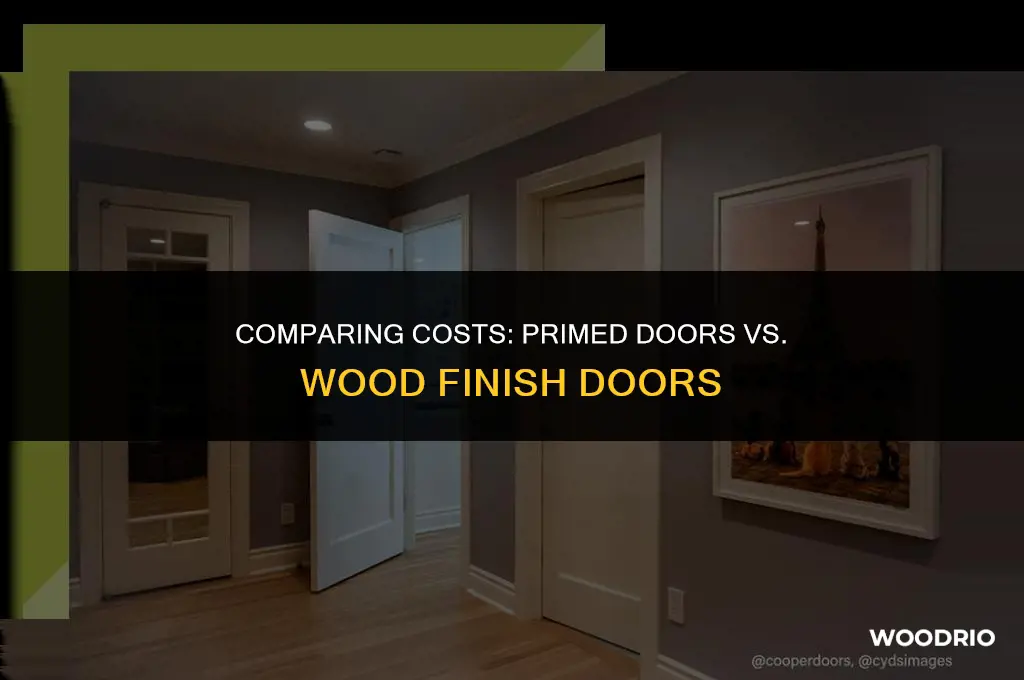 are prmied doors cheaper than wood finish doors