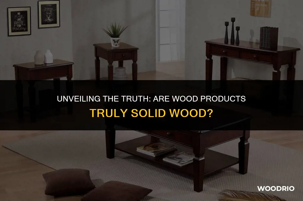 are producs made with wood real wood