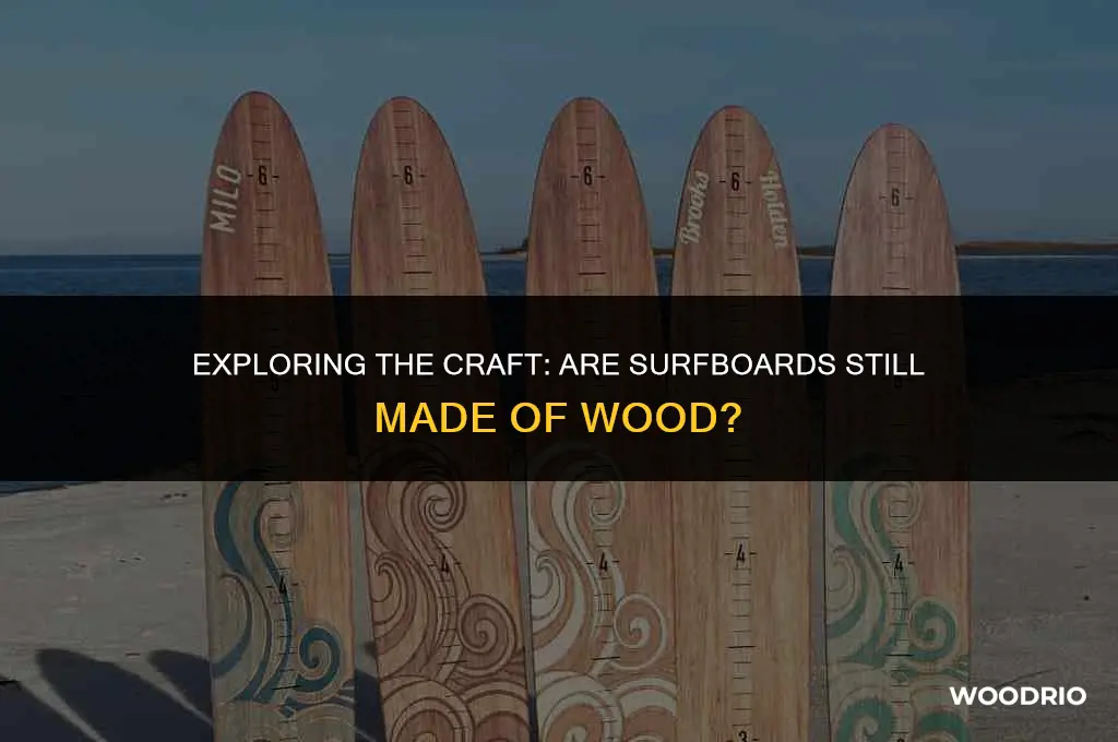 are surfboards made of wood