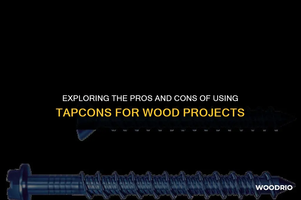 are tapcons good for wood