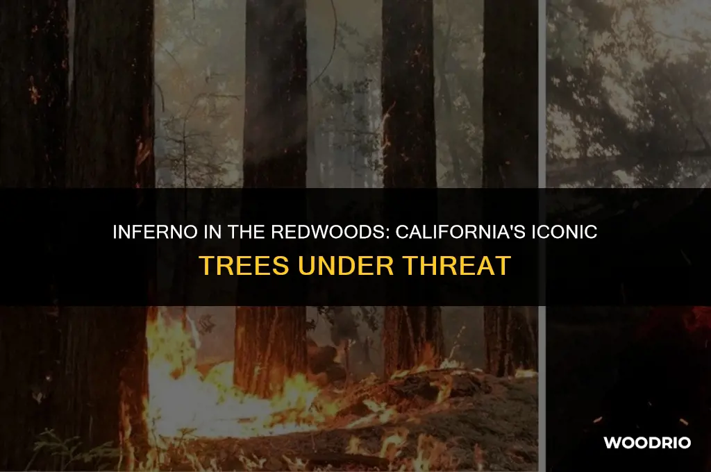 are the red wood trees burning in california