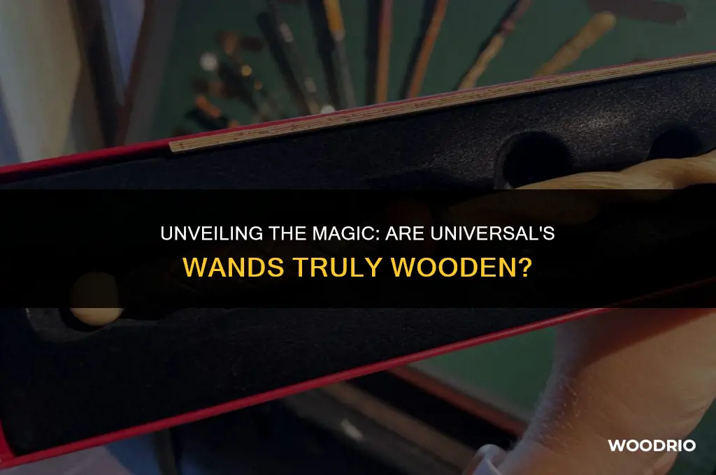 are the wands at universal made of wood
