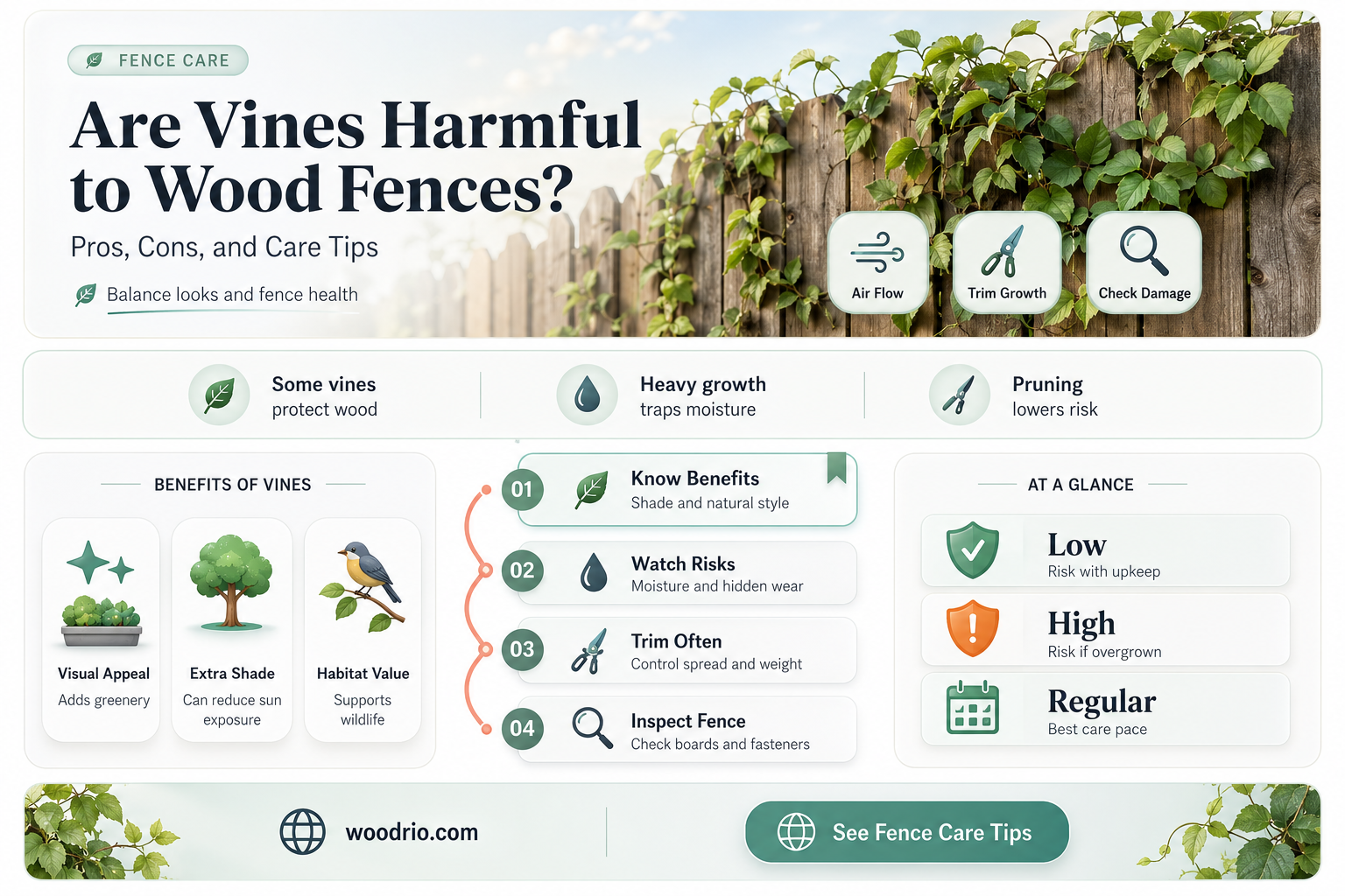 are vines bad for wood fences