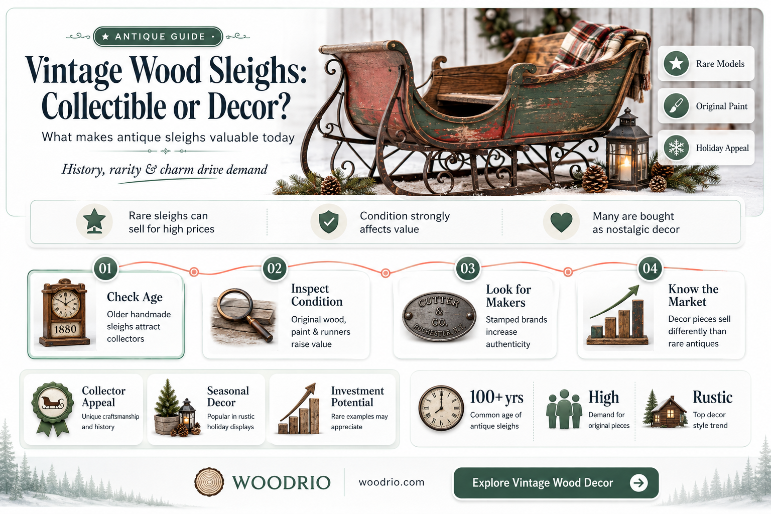 are old wood sleighs worth anything