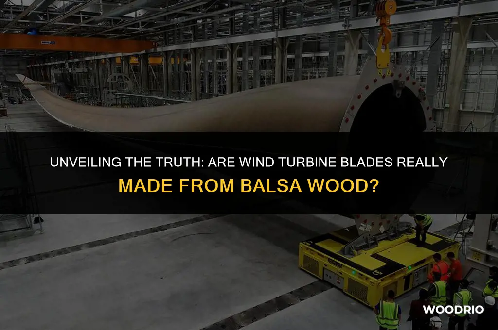 are wind turbine blades made from balsa wood