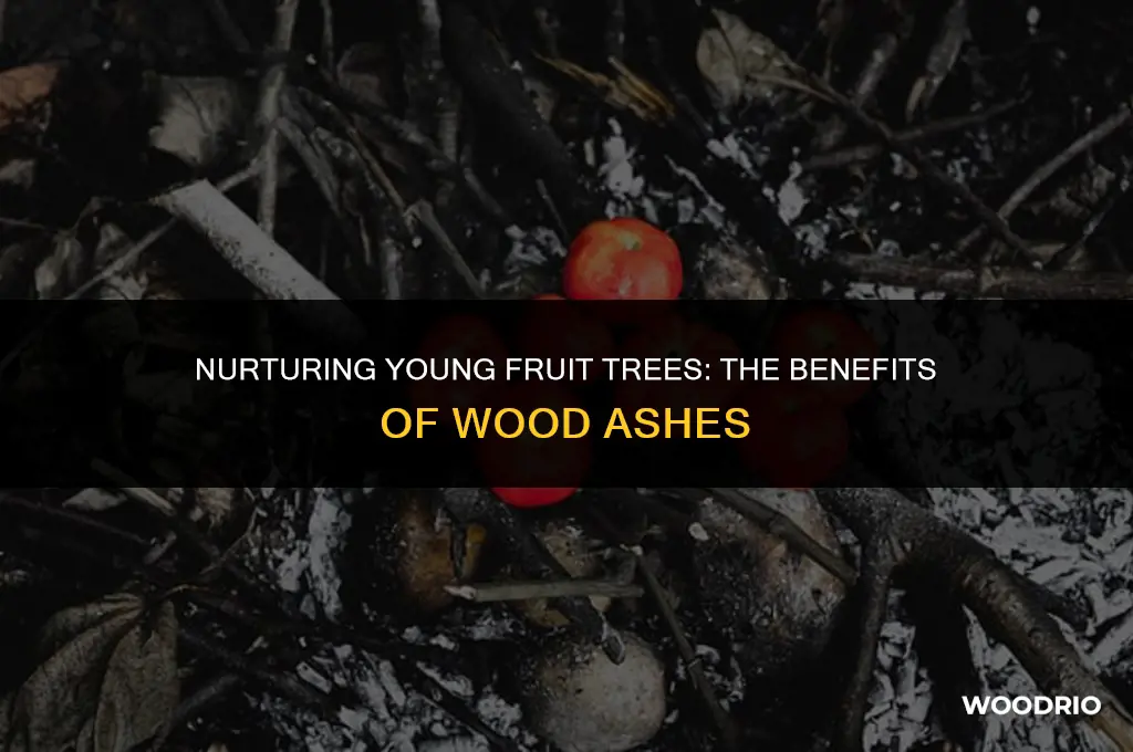 are wood ashes good for young fruit ttees