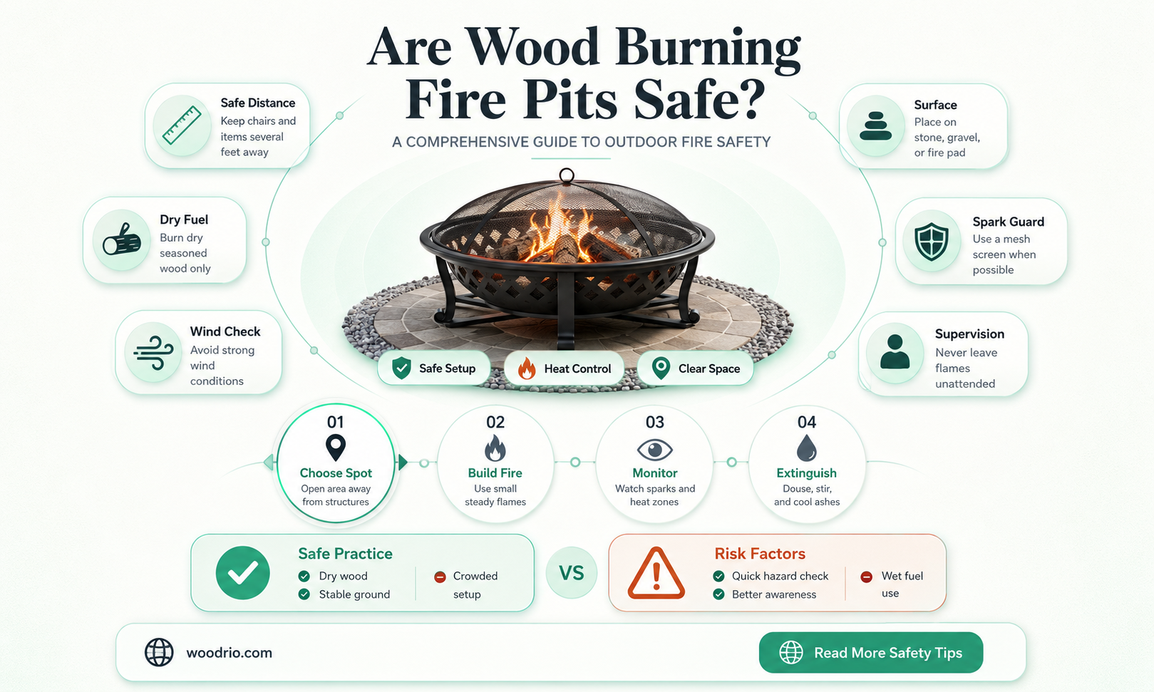 are wood burning fire pits safe