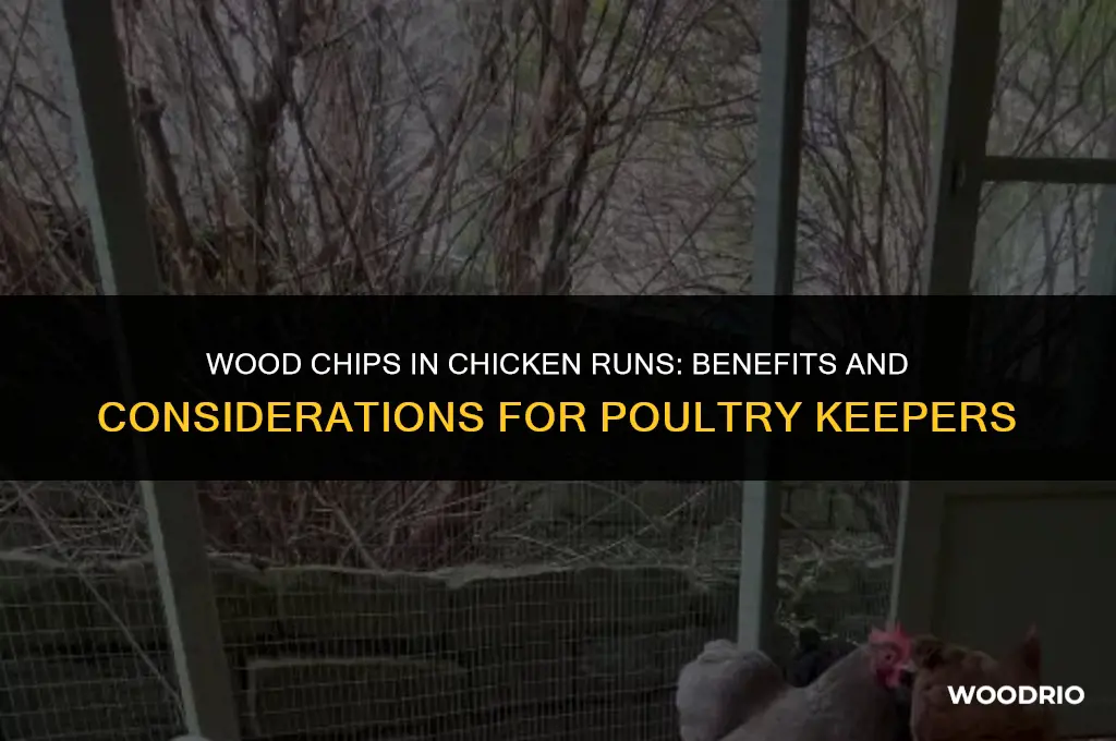are wood chips good for chicken run