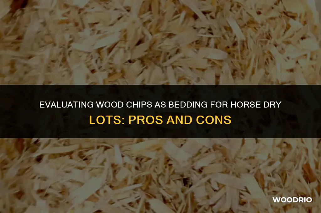 are wood chips good for horse dry lots