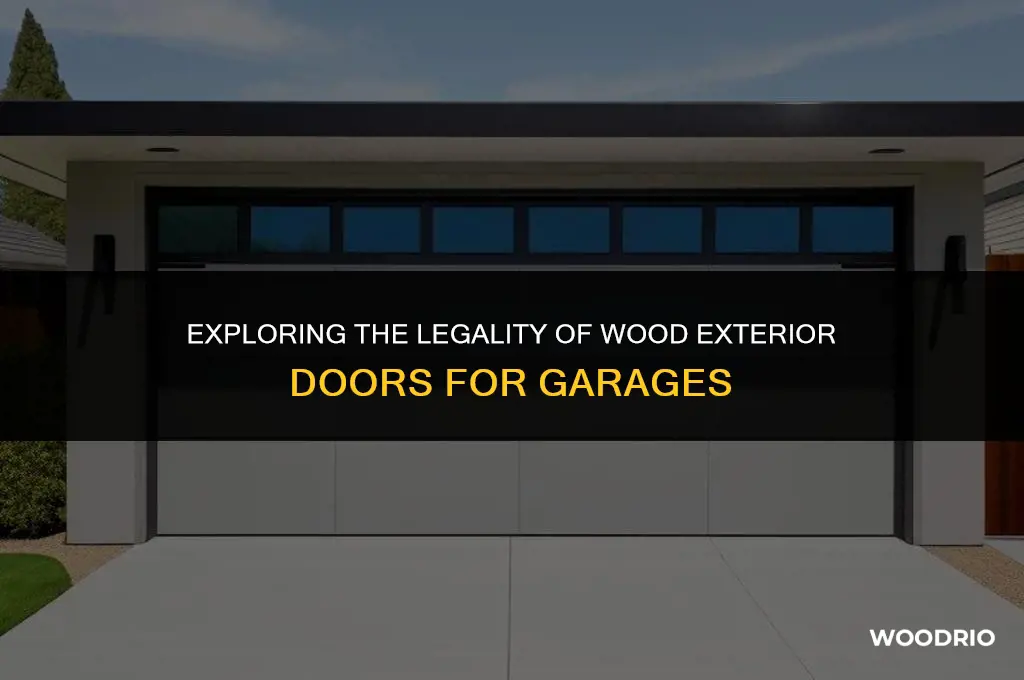 are wood exterior doors legal for garage