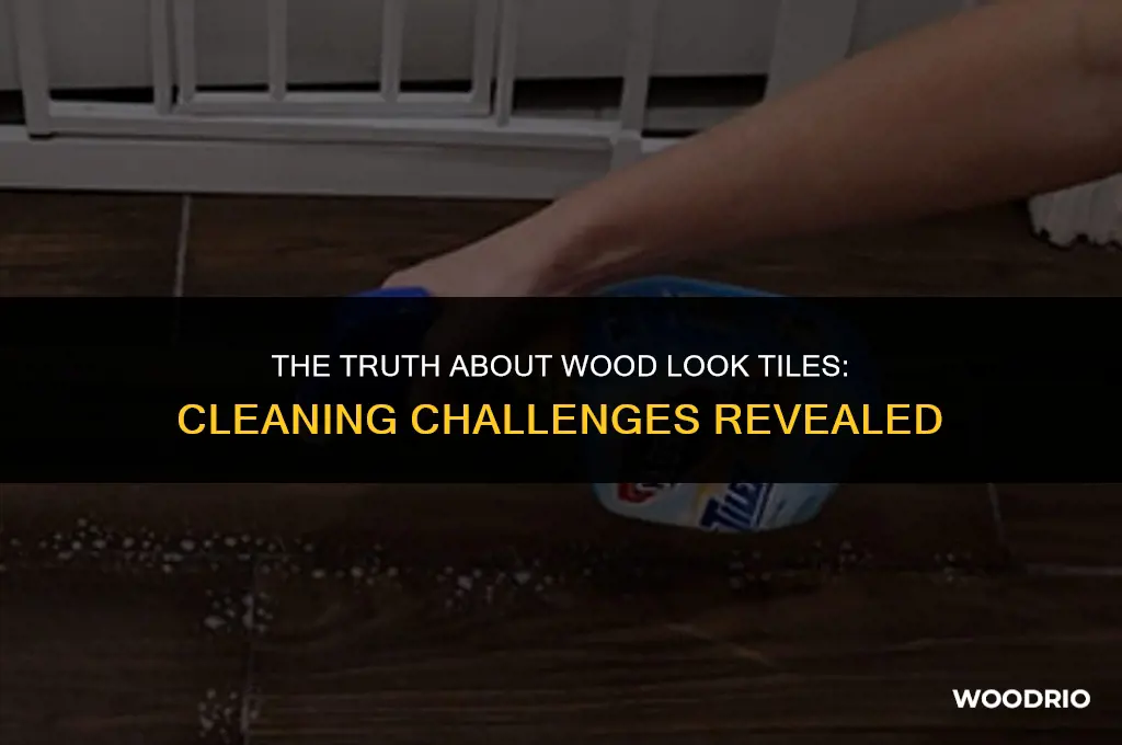 are wood look tiles hard to clean