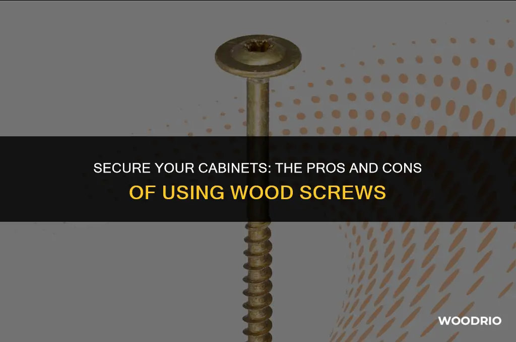are wood screws good for hanging cabinets