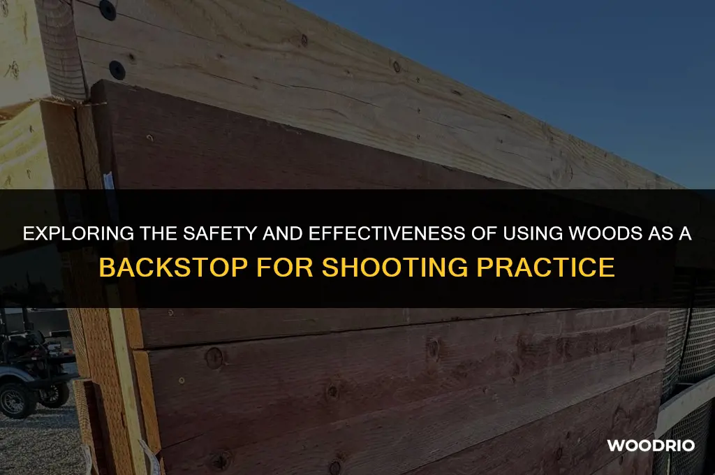 are woods a good backstop for shooting