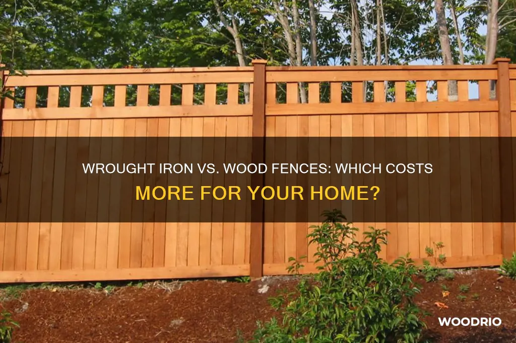 are wrought iron fence es more expensive than wood