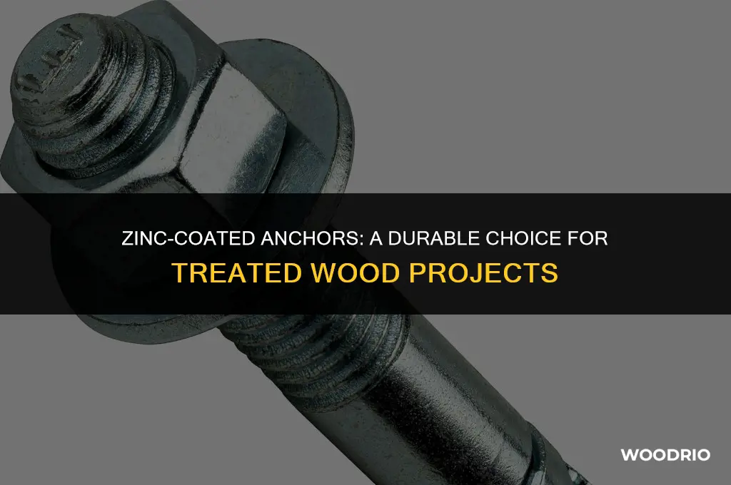 are zinc coated anchors good for treated wood