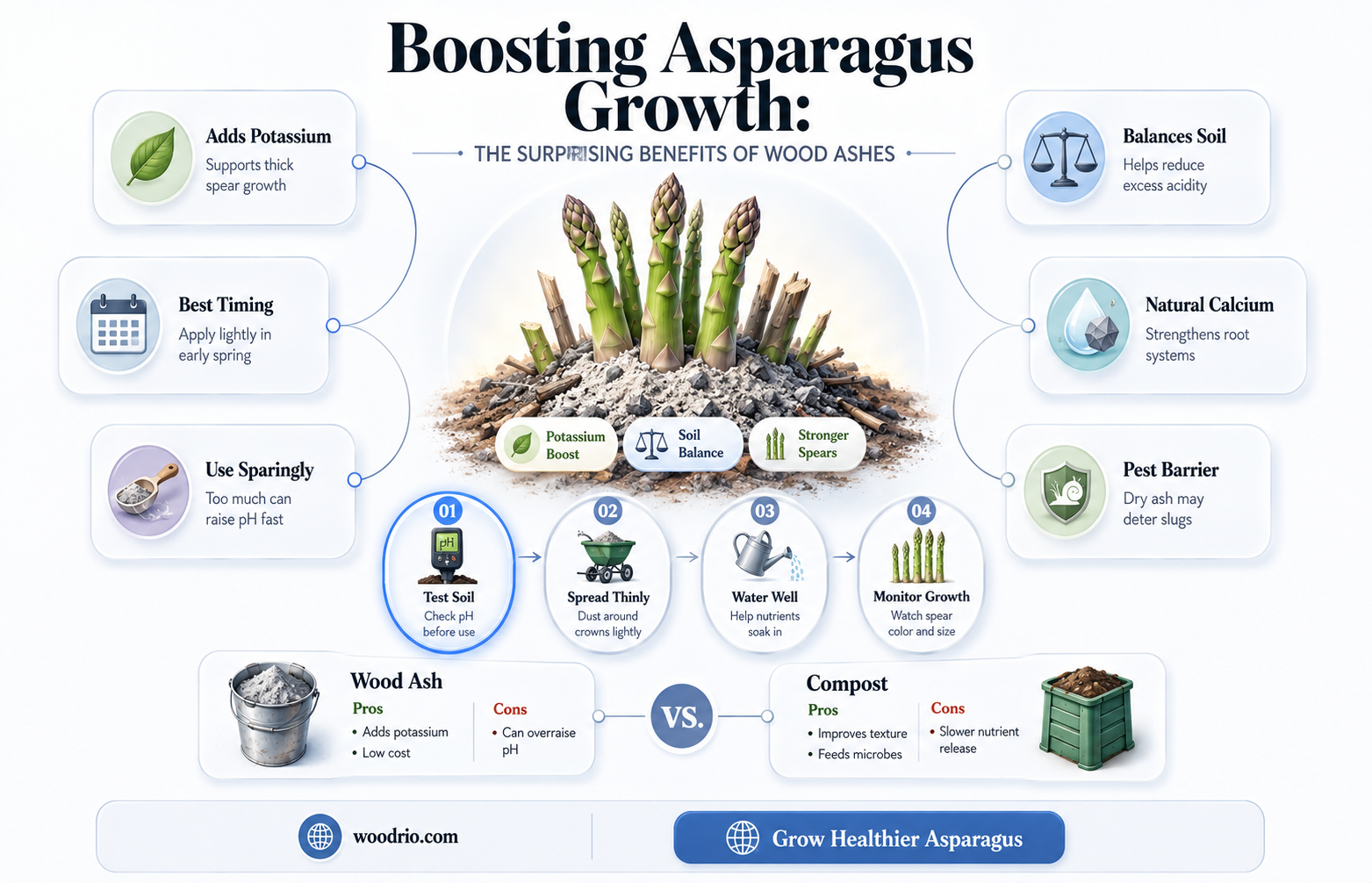 are wood ashes good for asparagus