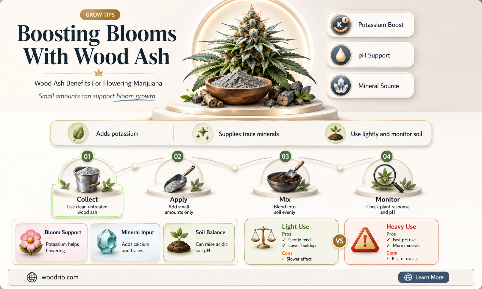 are wood ashes good for flowering marijuana