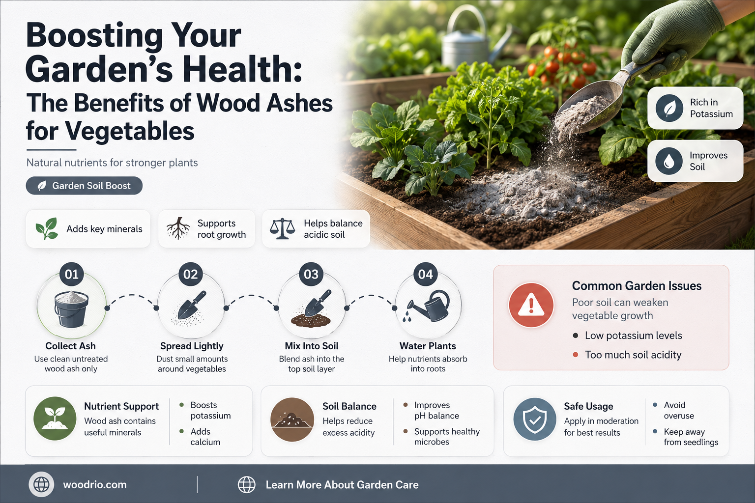 are wood ashes good for your vegetable garden