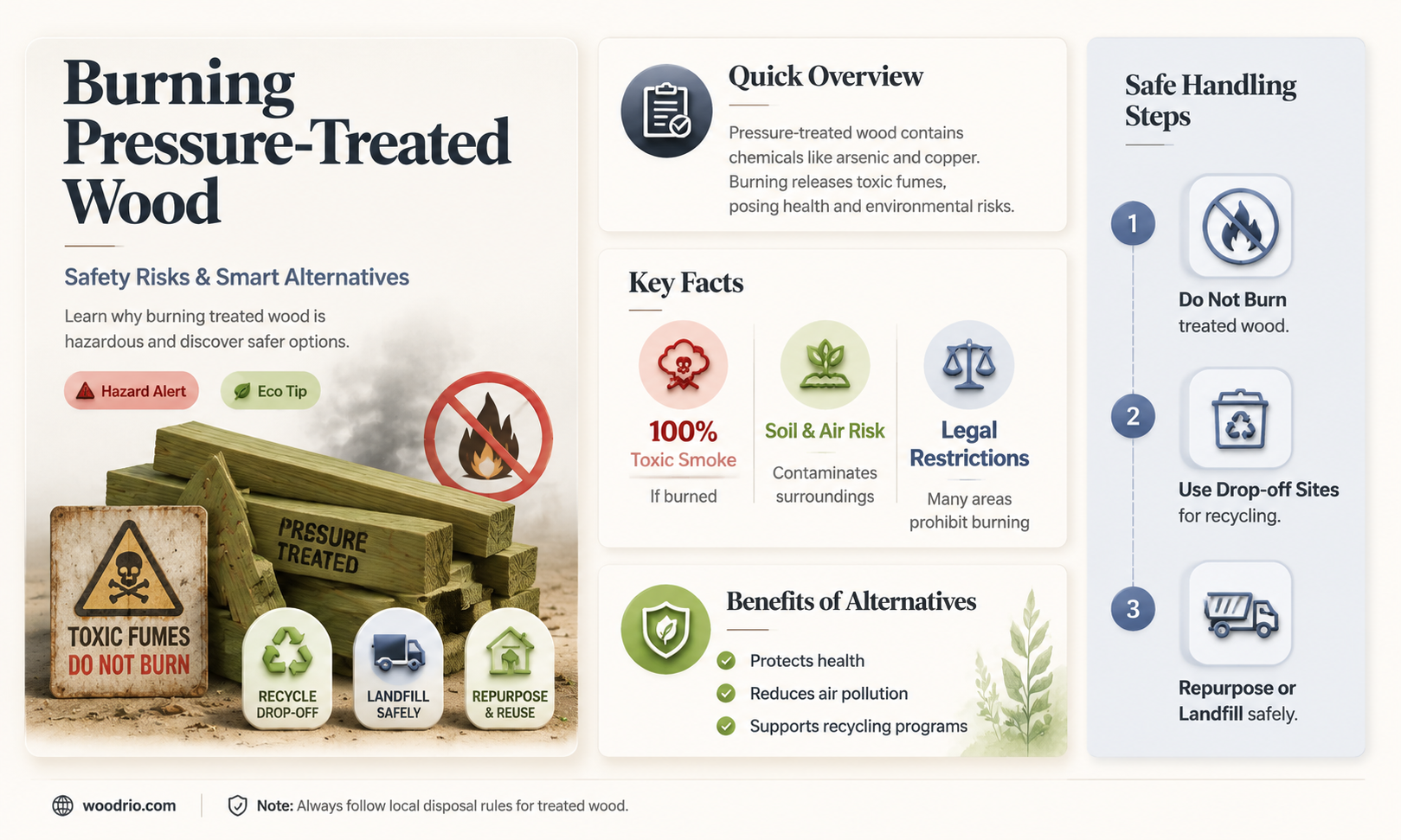 are new pressure treated wood scraps safe to burn
