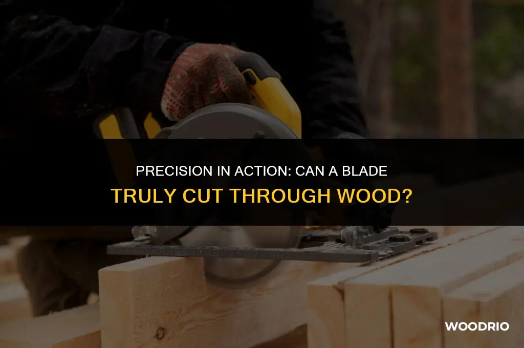can a blade cut through wood