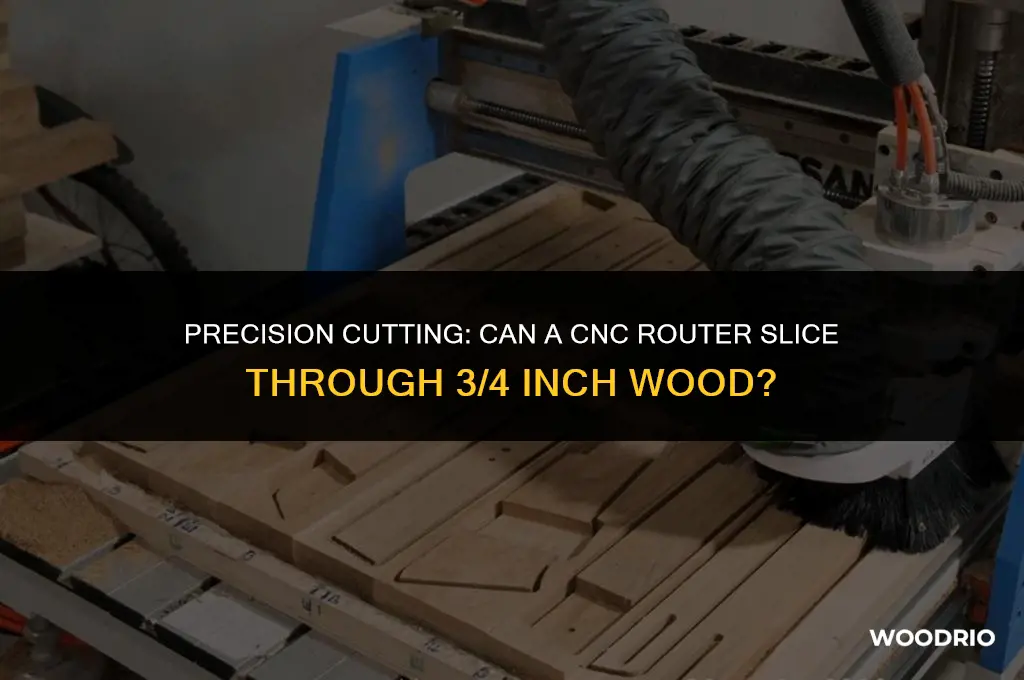 can a cnc router cut completely through 3 4 wood