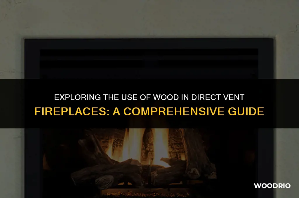 can a direct vent fireplace burn wood