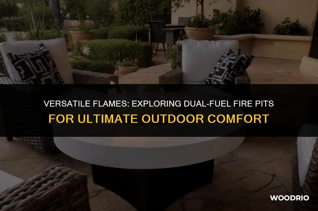 can a fire pit be gas and wood burning