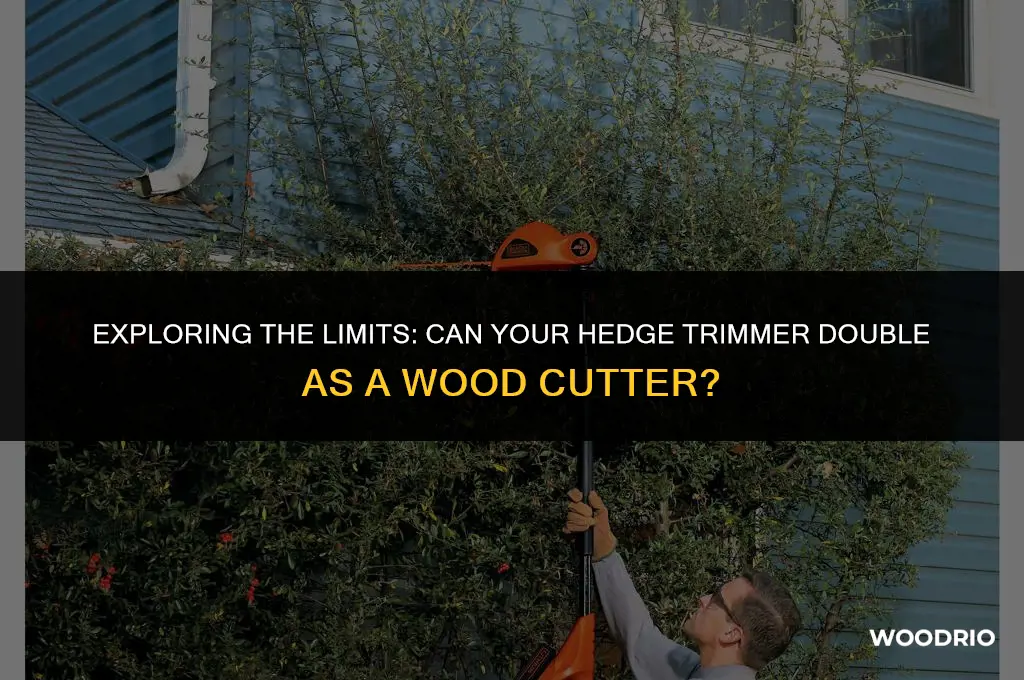 can a hedge trimmer cut wood