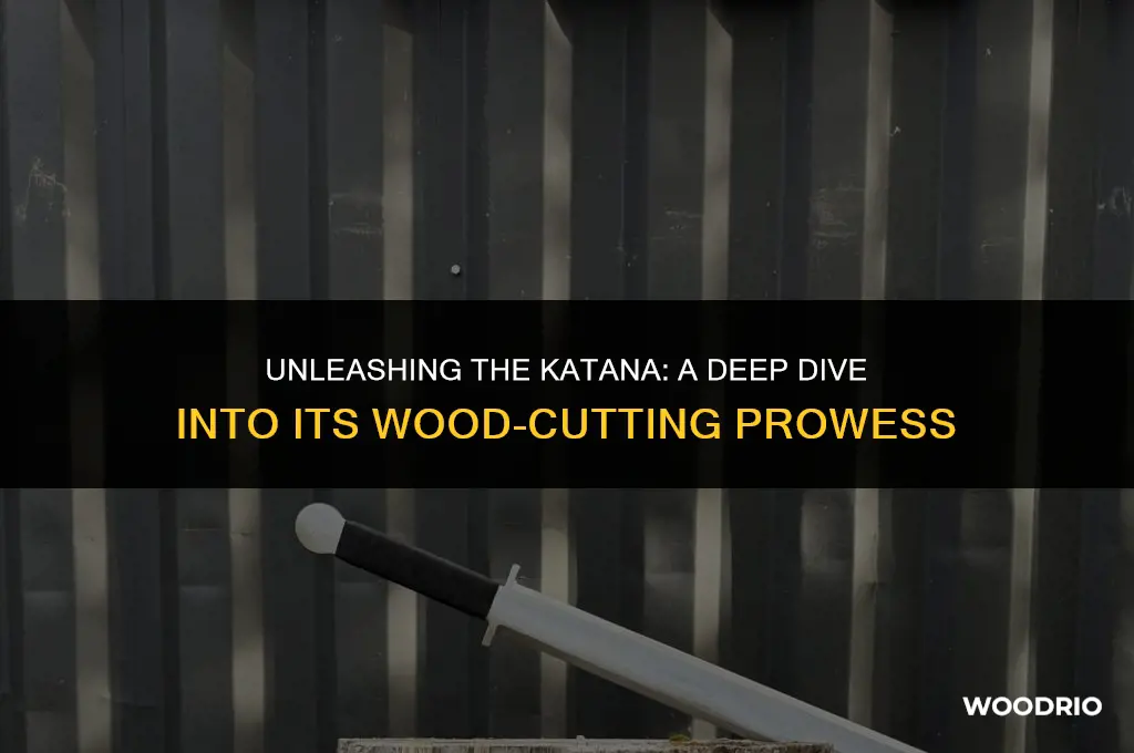 can a katana cut through wood
