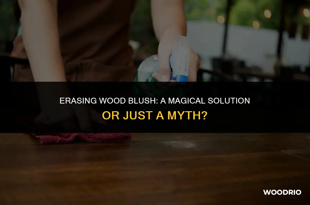 can a magic eraser remove wood blush