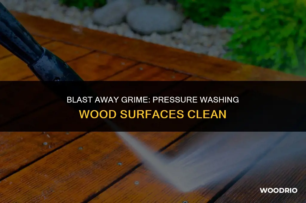 can a pressure washer remove grease from wood