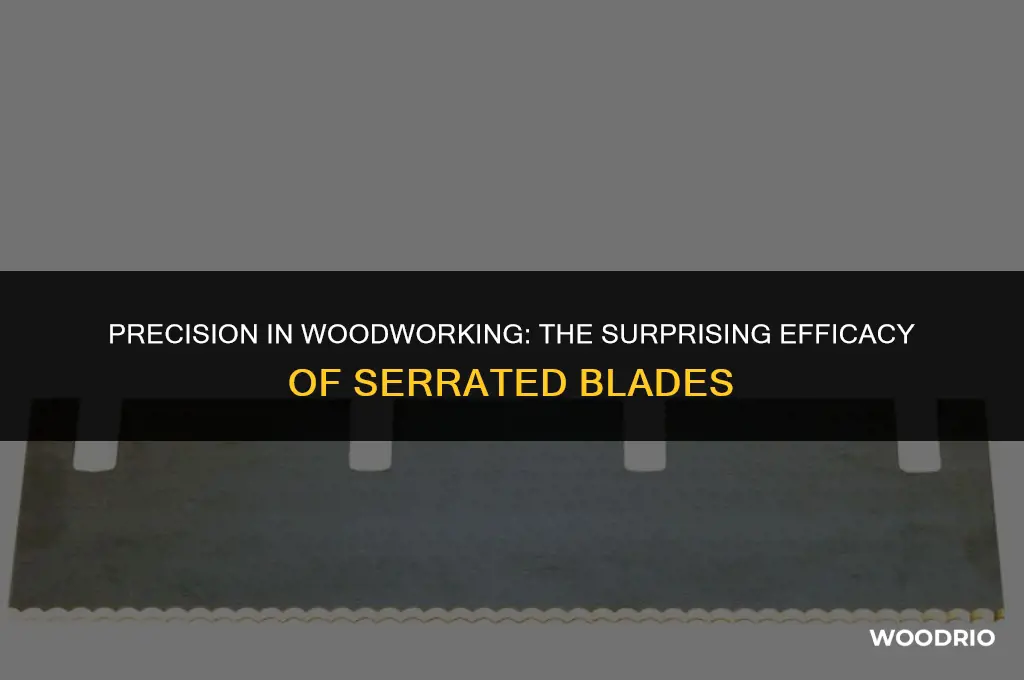 can a serrated blad cut wood