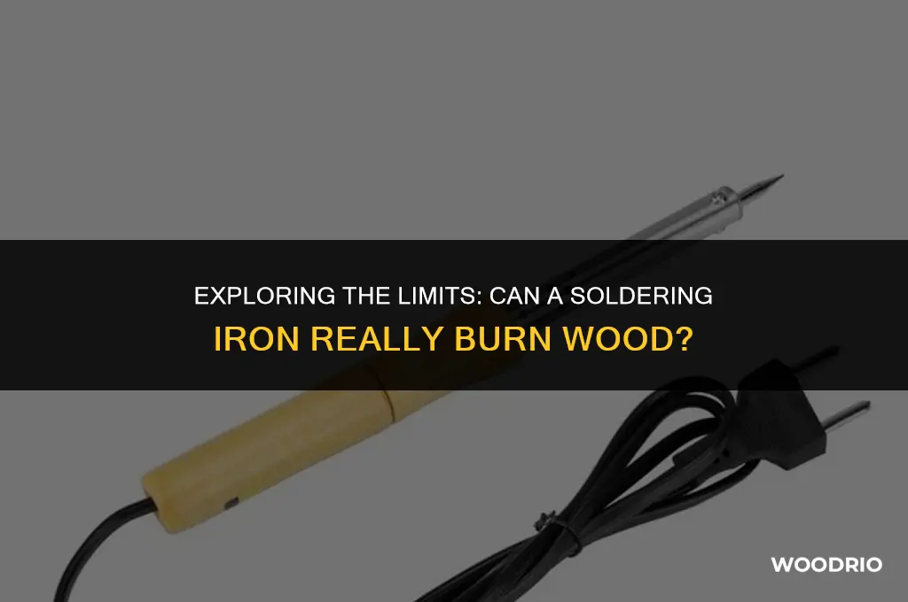 can a soldering iron burn wood